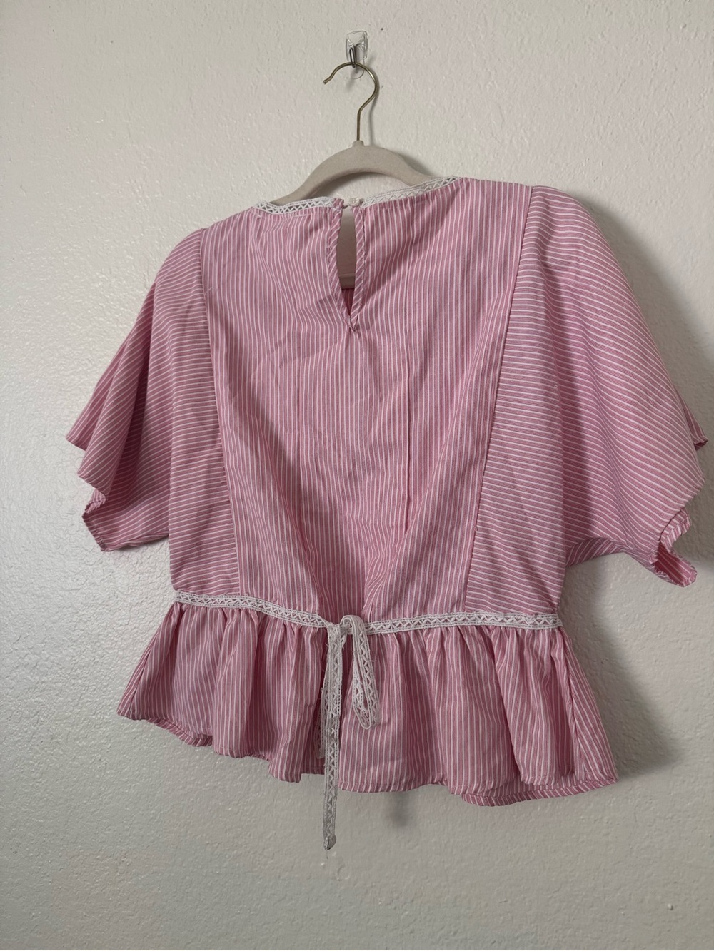 Pink Striped Embroidered Top - Picture 5 of 6